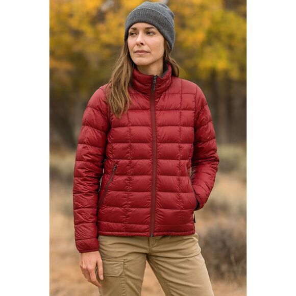 REI CO OP Red Puffer Insulated Hiking Snow Jacket Coat Women's Size Small - Picture 1 of 10